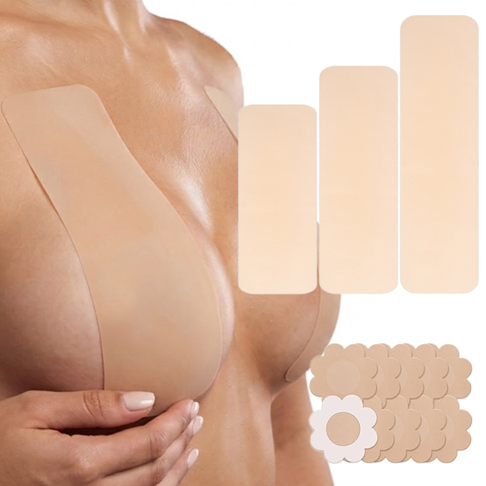 6Pcs Precut Silicone Boob Tape - Silicone Bra Adhesive ulasan dan harga