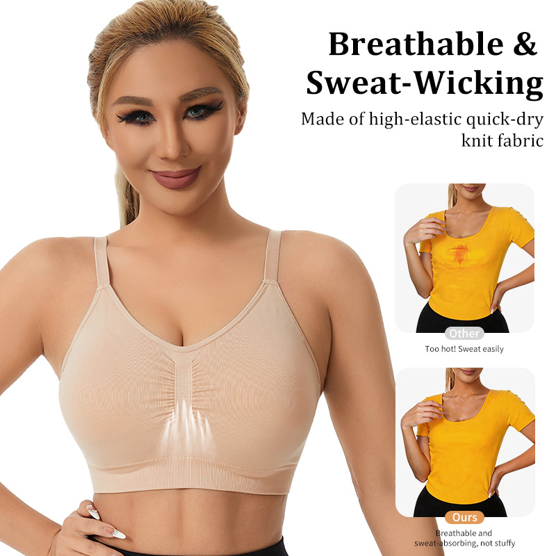 Women Wireless Sports Bras Sof - Bralette Wireless Soft ulasan dan harga