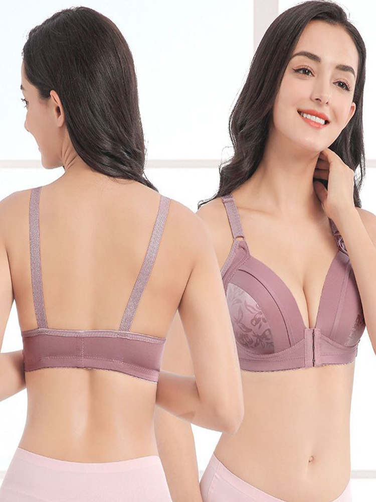 Push Up Bra Front Closure Wome - Bralette Wireless Soft ulasan dan harga